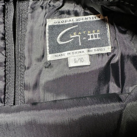 G-III Global Identity Black Suade Leather Skirt Womens‎ Size 9/10 Lined Fitted - Picture 2 of 8